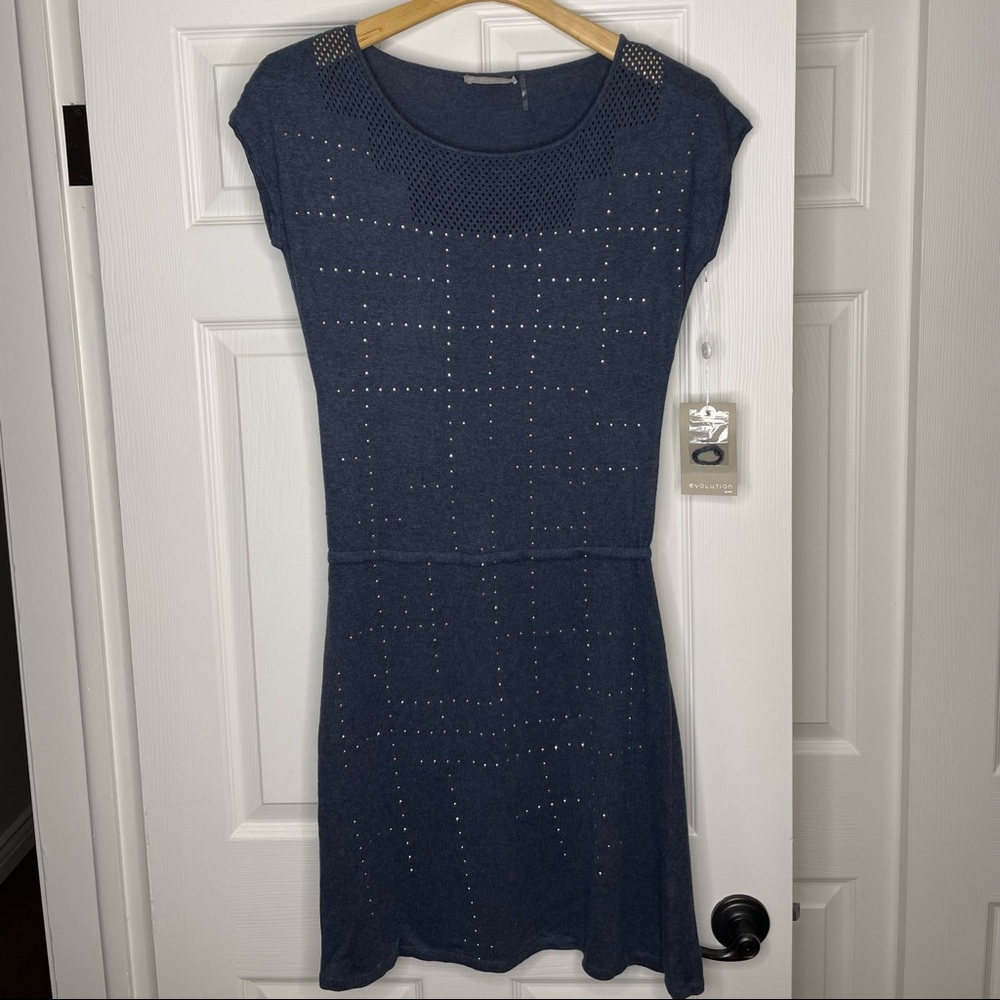 Evolution by Cyrus cap sleeve sweater dress M